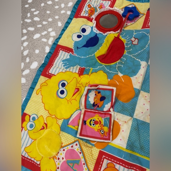 Vintage 1989 playskool sesame street activity mat tummytime baby cookie monster - Picture 3 of 10